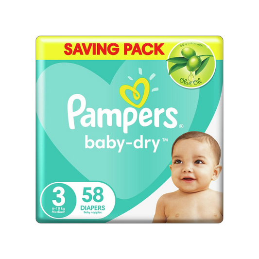Pampers Diapers  Size 3 ,58 Pcs ,6-10 KG.