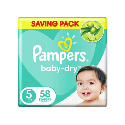 Pampers Diapers Size 5 ,58 Pcs ,11-25 KG .