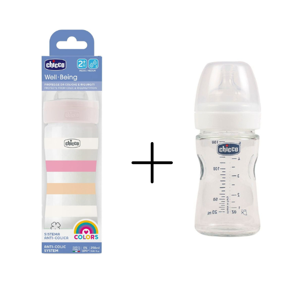 Chicco well being silicone 150 ML + Silicone Physio Soft Soother Baby Dummy 0M+