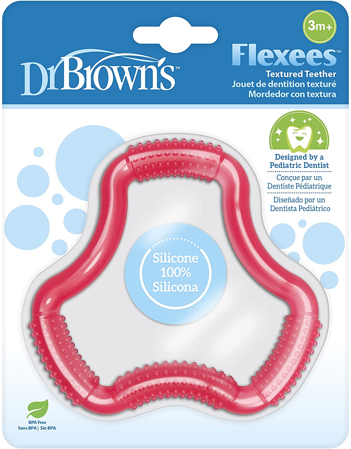 Dr Brown's A-Shaped Teether "Flexees" - Pink