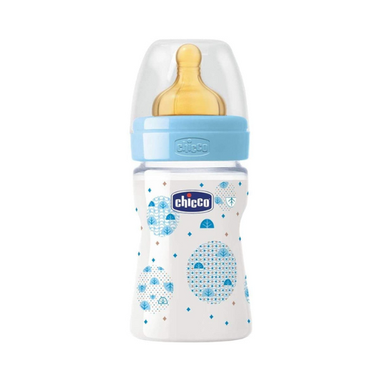 Chicco Biberon Well-Being Rubber with a Latex Teat Feeding Bottle, 150 ml