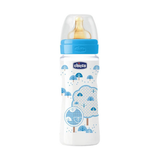 Chicco Well-Being Feeding Bottle 330ml blue