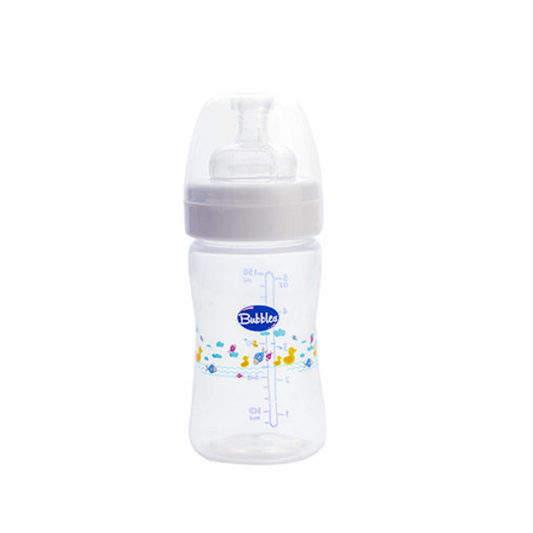 Bubbles Classic Baby Bottle, 150 ml - White