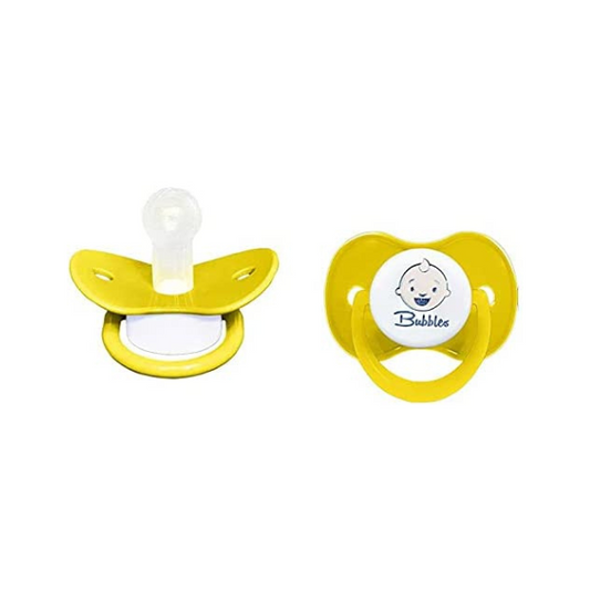 Bubbles Baby Pacifier Without Chain Yellow