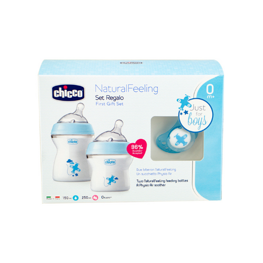 Chicco Natural Feeling Baby Gift Set Boy Blue