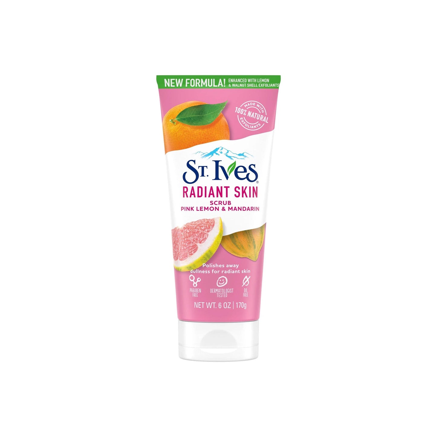 St. Ives Even and Bright Pink Lemon and Mandarin Orange Face Scrub, 170ml