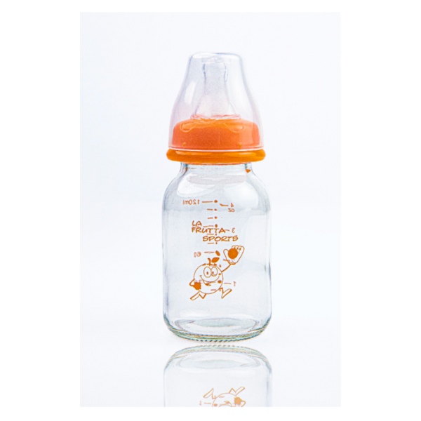 La Frutta Feeding Bottle 120ml Glass Orange