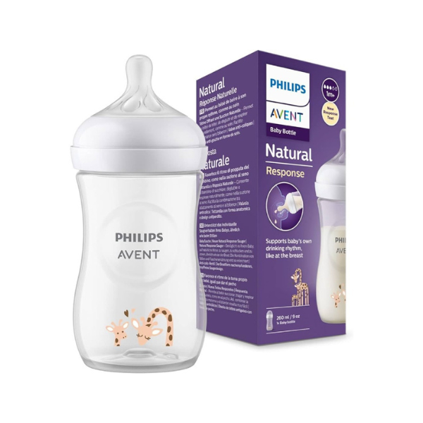 Avent Natural Bottle Response  (1M+) 260ml Decorated- 1 Pack