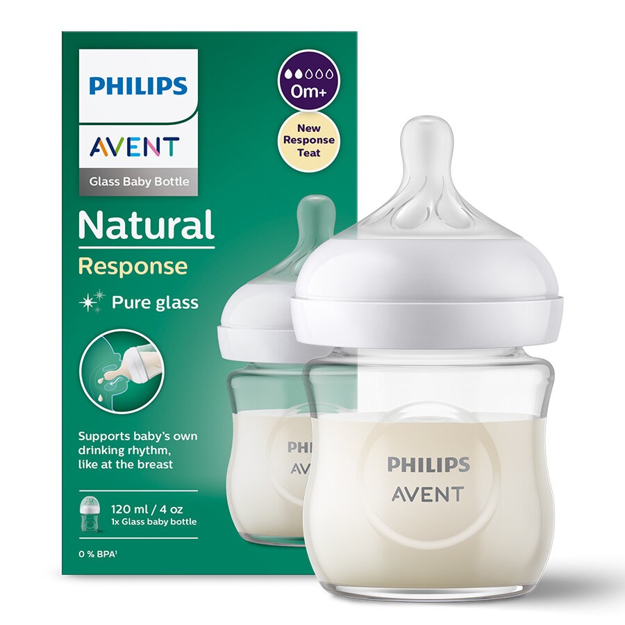 Avent Natural Bottle Glass Response (0M+)120ml- 1 Pack