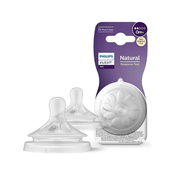 Avent Natural Response Nipple Flow 2 (0M+) - 2 Pack