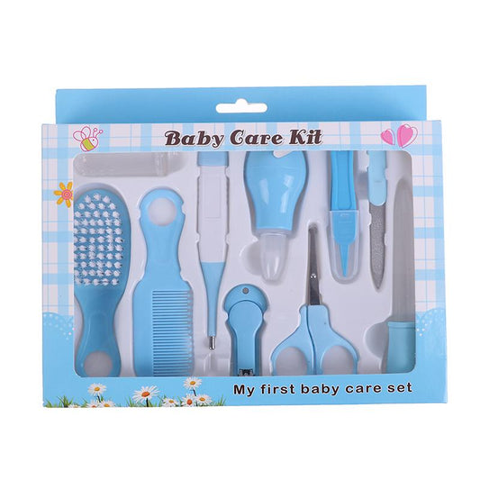 Baby Nail Kit 12-In-1 Baby Grooming Kit,Anti-Shear Flesh Design Baby Nail Clippers, Scissor, Tweezer, Liquid Dropper, Nasal Aspirator, Baby Manicure Kit And Pedicure Kit For Newborn, Infant & Toddler